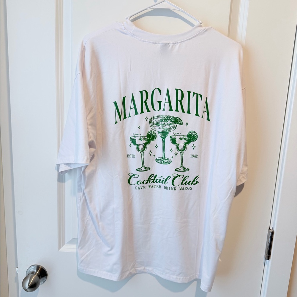 Margarita Cocktail Club Graphic Tee Oversized Fit Drop Shoulder